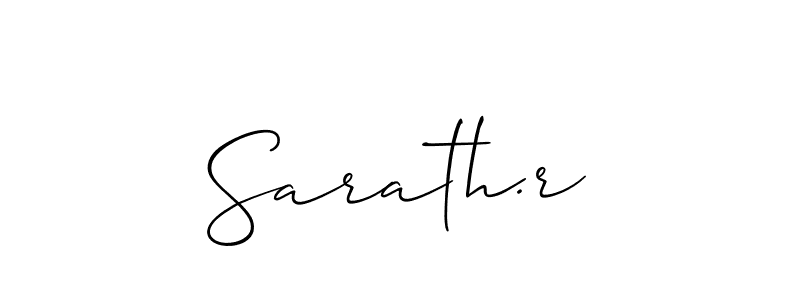 Also we have Sarath.r name is the best signature style. Create professional handwritten signature collection using Allison_Script autograph style. Sarath.r signature style 2 images and pictures png