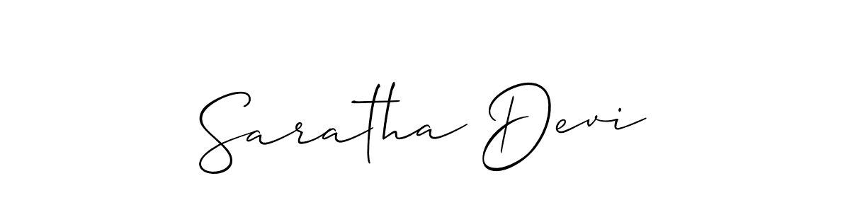 Saratha Devi stylish signature style. Best Handwritten Sign (Allison_Script) for my name. Handwritten Signature Collection Ideas for my name Saratha Devi. Saratha Devi signature style 2 images and pictures png