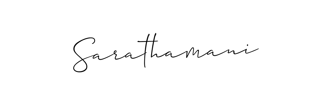 It looks lik you need a new signature style for name Sarathamani. Design unique handwritten (Allison_Script) signature with our free signature maker in just a few clicks. Sarathamani signature style 2 images and pictures png