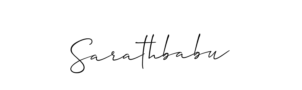 Use a signature maker to create a handwritten signature online. With this signature software, you can design (Allison_Script) your own signature for name Sarathbabu. Sarathbabu signature style 2 images and pictures png