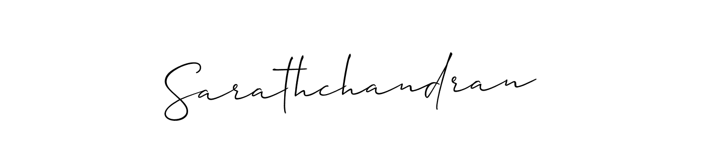 Use a signature maker to create a handwritten signature online. With this signature software, you can design (Allison_Script) your own signature for name Sarathchandran. Sarathchandran signature style 2 images and pictures png