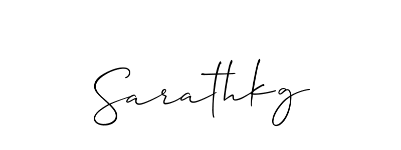 Create a beautiful signature design for name Sarathkg. With this signature (Allison_Script) fonts, you can make a handwritten signature for free. Sarathkg signature style 2 images and pictures png
