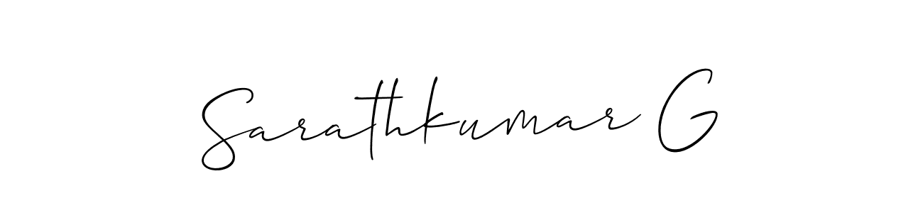 How to Draw Sarathkumar G signature style? Allison_Script is a latest design signature styles for name Sarathkumar G. Sarathkumar G signature style 2 images and pictures png