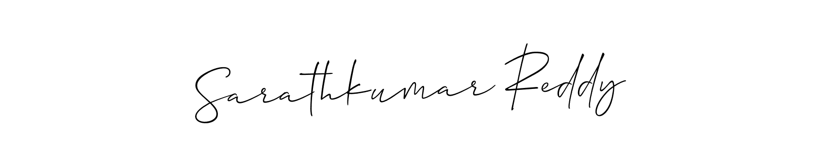 How to make Sarathkumar Reddy name signature. Use Allison_Script style for creating short signs online. This is the latest handwritten sign. Sarathkumar Reddy signature style 2 images and pictures png