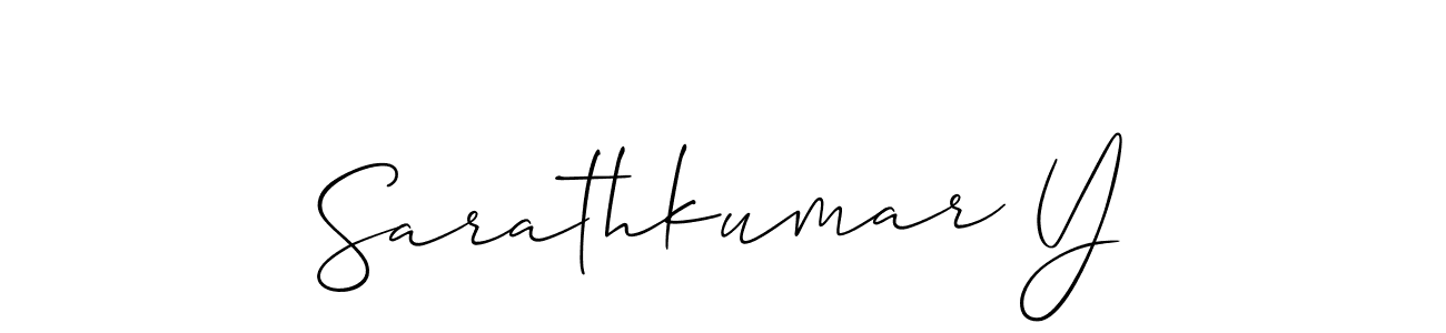 Create a beautiful signature design for name Sarathkumar Y. With this signature (Allison_Script) fonts, you can make a handwritten signature for free. Sarathkumar Y signature style 2 images and pictures png