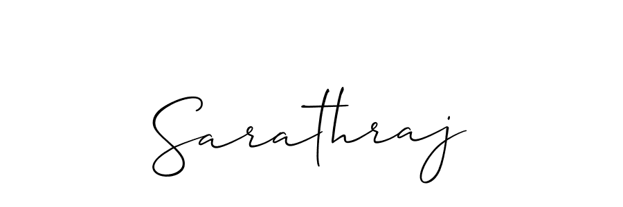 Use a signature maker to create a handwritten signature online. With this signature software, you can design (Allison_Script) your own signature for name Sarathraj. Sarathraj signature style 2 images and pictures png