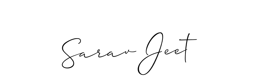 Make a short Sarav Jeet signature style. Manage your documents anywhere anytime using Allison_Script. Create and add eSignatures, submit forms, share and send files easily. Sarav Jeet signature style 2 images and pictures png