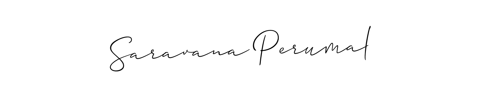 How to make Saravana Perumal signature? Allison_Script is a professional autograph style. Create handwritten signature for Saravana Perumal name. Saravana Perumal signature style 2 images and pictures png