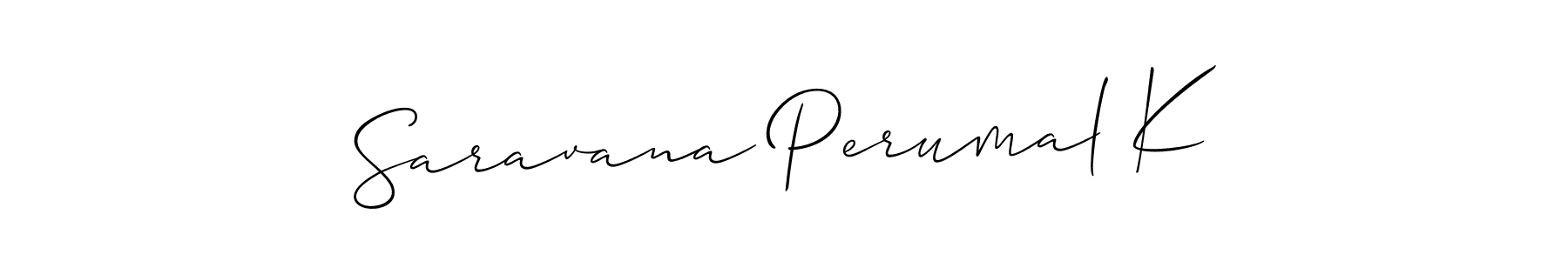 Make a beautiful signature design for name Saravana Perumal K. Use this online signature maker to create a handwritten signature for free. Saravana Perumal K signature style 2 images and pictures png
