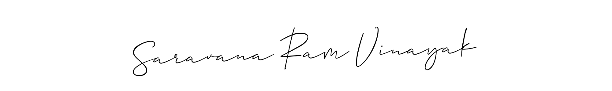 Make a beautiful signature design for name Saravana Ram Vinayak. With this signature (Allison_Script) style, you can create a handwritten signature for free. Saravana Ram Vinayak signature style 2 images and pictures png