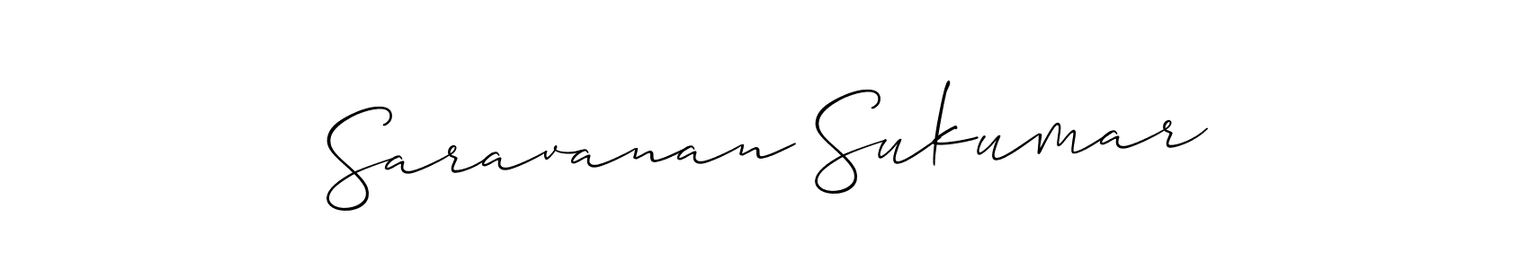 It looks lik you need a new signature style for name Saravanan Sukumar. Design unique handwritten (Allison_Script) signature with our free signature maker in just a few clicks. Saravanan Sukumar signature style 2 images and pictures png