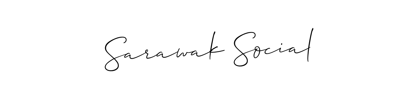 How to Draw Sarawak Social signature style? Allison_Script is a latest design signature styles for name Sarawak Social. Sarawak Social signature style 2 images and pictures png