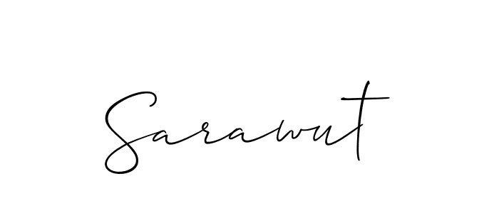 Use a signature maker to create a handwritten signature online. With this signature software, you can design (Allison_Script) your own signature for name Sarawut. Sarawut signature style 2 images and pictures png