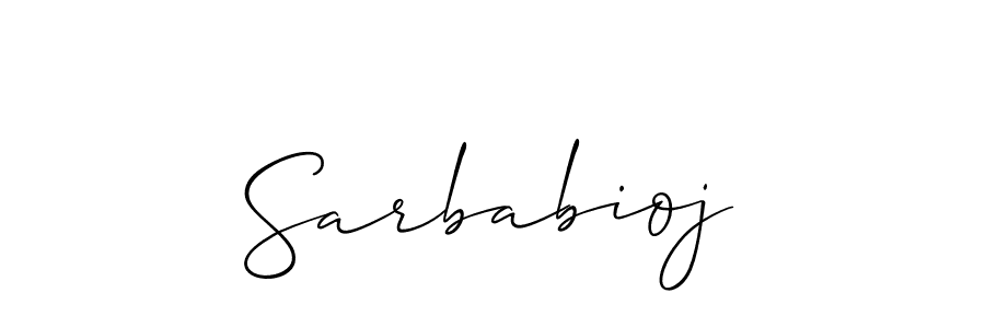 Also we have Sarbabioj name is the best signature style. Create professional handwritten signature collection using Allison_Script autograph style. Sarbabioj signature style 2 images and pictures png