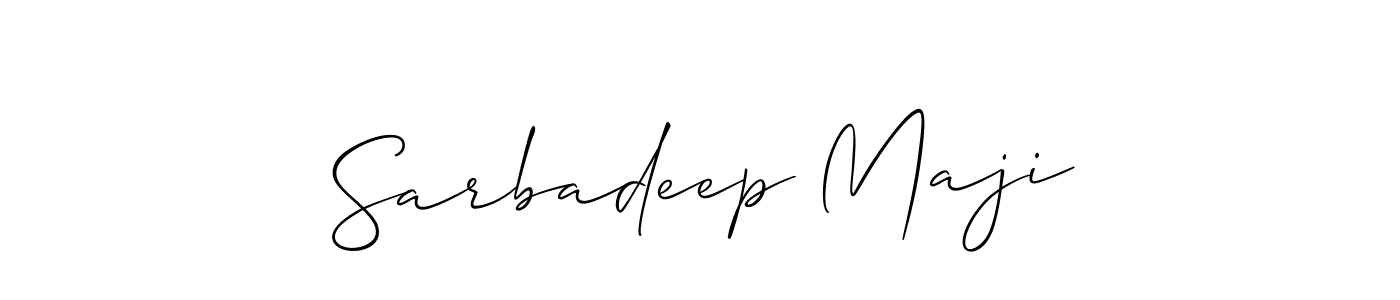 Make a short Sarbadeep Maji signature style. Manage your documents anywhere anytime using Allison_Script. Create and add eSignatures, submit forms, share and send files easily. Sarbadeep Maji signature style 2 images and pictures png