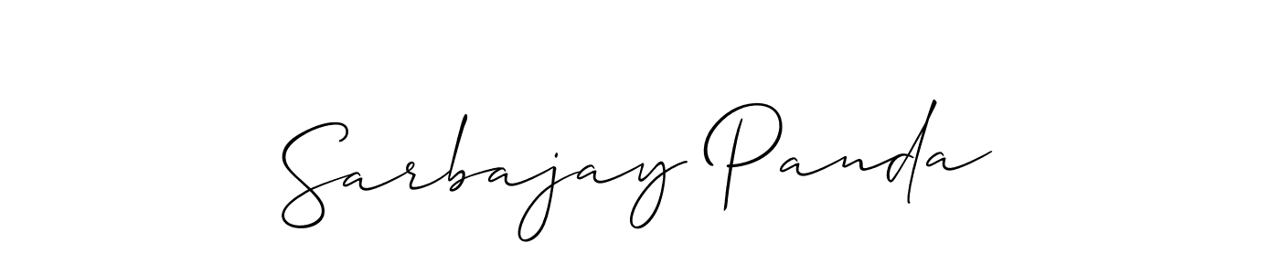 Make a beautiful signature design for name Sarbajay Panda. With this signature (Allison_Script) style, you can create a handwritten signature for free. Sarbajay Panda signature style 2 images and pictures png