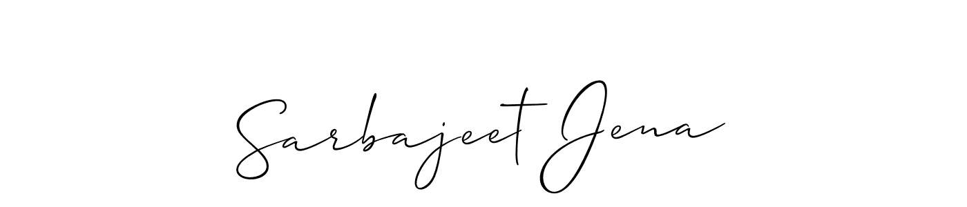 Design your own signature with our free online signature maker. With this signature software, you can create a handwritten (Allison_Script) signature for name Sarbajeet Jena. Sarbajeet Jena signature style 2 images and pictures png