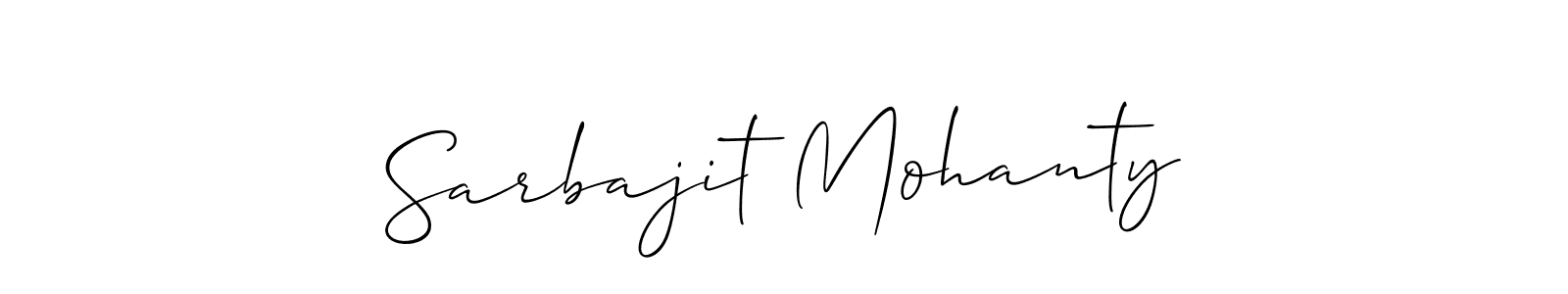 How to make Sarbajit Mohanty name signature. Use Allison_Script style for creating short signs online. This is the latest handwritten sign. Sarbajit Mohanty signature style 2 images and pictures png