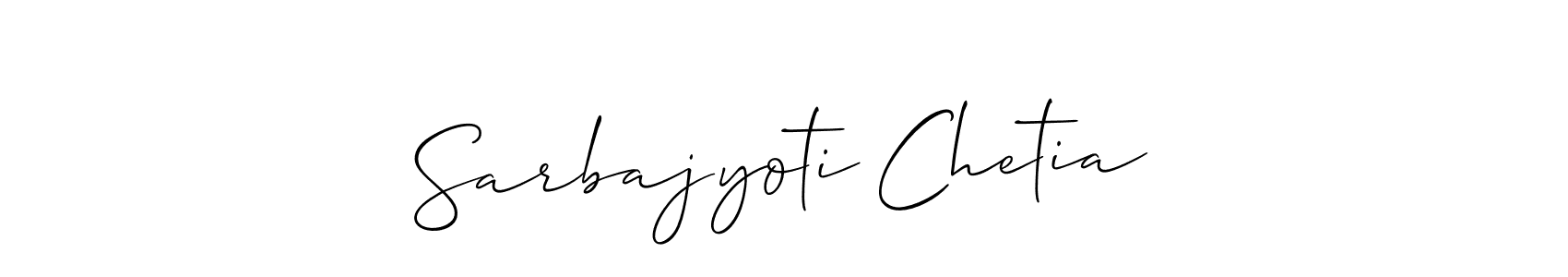 if you are searching for the best signature style for your name Sarbajyoti Chetia. so please give up your signature search. here we have designed multiple signature styles  using Allison_Script. Sarbajyoti Chetia signature style 2 images and pictures png