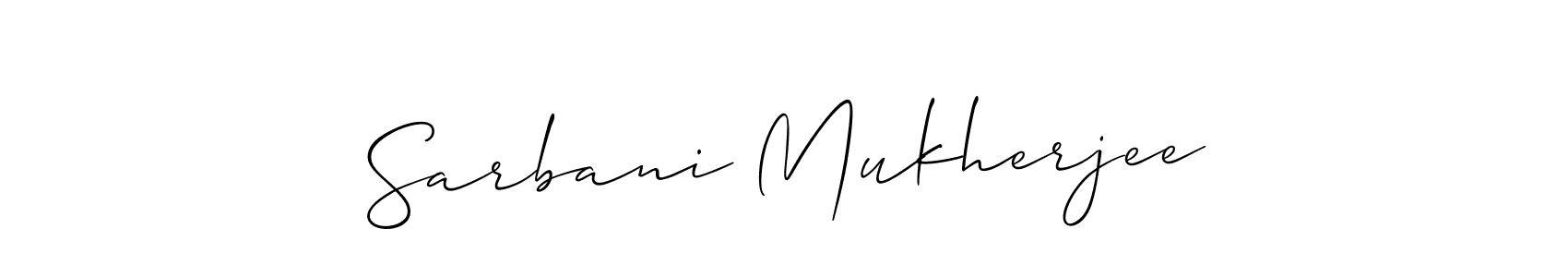 Sarbani Mukherjee stylish signature style. Best Handwritten Sign (Allison_Script) for my name. Handwritten Signature Collection Ideas for my name Sarbani Mukherjee. Sarbani Mukherjee signature style 2 images and pictures png
