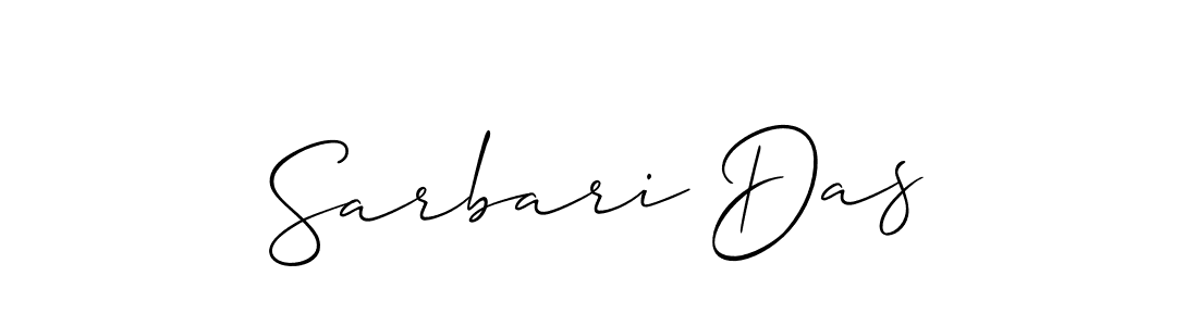 Design your own signature with our free online signature maker. With this signature software, you can create a handwritten (Allison_Script) signature for name Sarbari Das. Sarbari Das signature style 2 images and pictures png