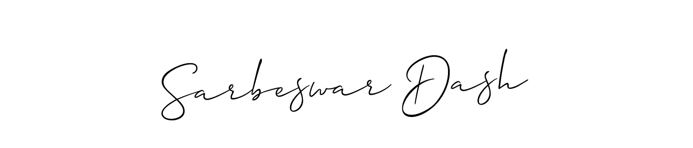 This is the best signature style for the Sarbeswar Dash name. Also you like these signature font (Allison_Script). Mix name signature. Sarbeswar Dash signature style 2 images and pictures png