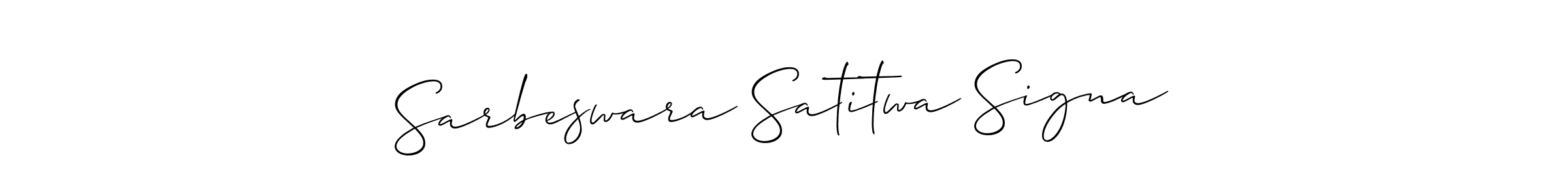 Allison_Script is a professional signature style that is perfect for those who want to add a touch of class to their signature. It is also a great choice for those who want to make their signature more unique. Get Sarbeswara Satitwa Signa name to fancy signature for free. Sarbeswara Satitwa Signa signature style 2 images and pictures png