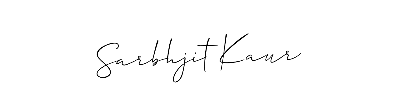 How to make Sarbhjit Kaur signature? Allison_Script is a professional autograph style. Create handwritten signature for Sarbhjit Kaur name. Sarbhjit Kaur signature style 2 images and pictures png