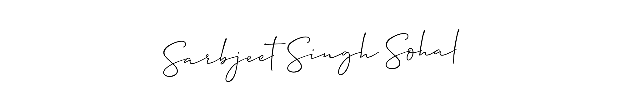 Use a signature maker to create a handwritten signature online. With this signature software, you can design (Allison_Script) your own signature for name Sarbjeet Singh Sohal. Sarbjeet Singh Sohal signature style 2 images and pictures png