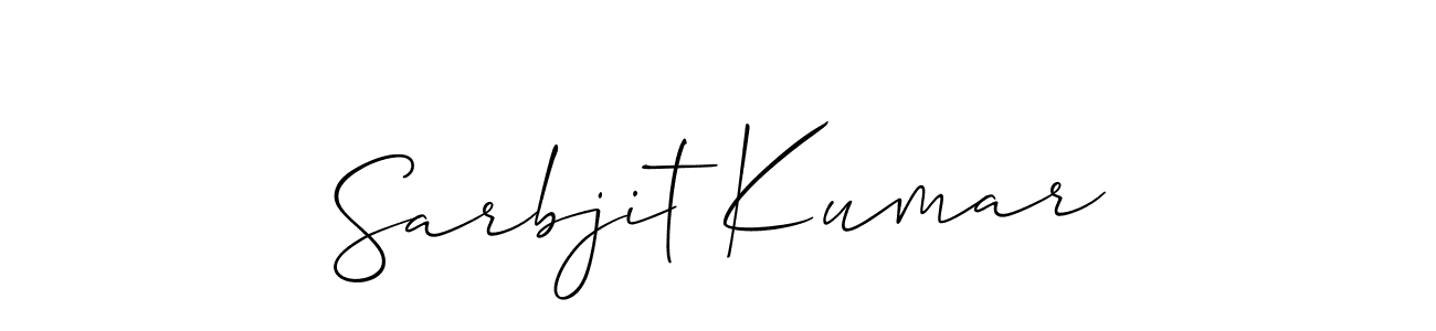 Allison_Script is a professional signature style that is perfect for those who want to add a touch of class to their signature. It is also a great choice for those who want to make their signature more unique. Get Sarbjit Kumar name to fancy signature for free. Sarbjit Kumar signature style 2 images and pictures png