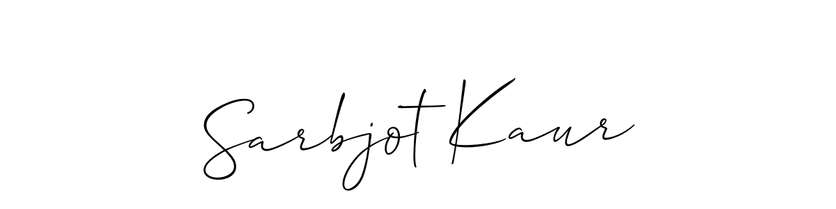 It looks lik you need a new signature style for name Sarbjot Kaur. Design unique handwritten (Allison_Script) signature with our free signature maker in just a few clicks. Sarbjot Kaur signature style 2 images and pictures png