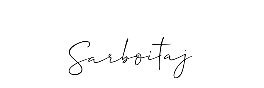 The best way (Allison_Script) to make a short signature is to pick only two or three words in your name. The name Sarboitaj include a total of six letters. For converting this name. Sarboitaj signature style 2 images and pictures png