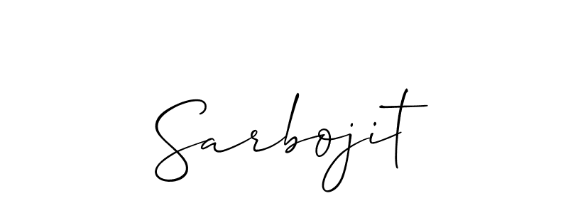 Design your own signature with our free online signature maker. With this signature software, you can create a handwritten (Allison_Script) signature for name Sarbojit. Sarbojit signature style 2 images and pictures png