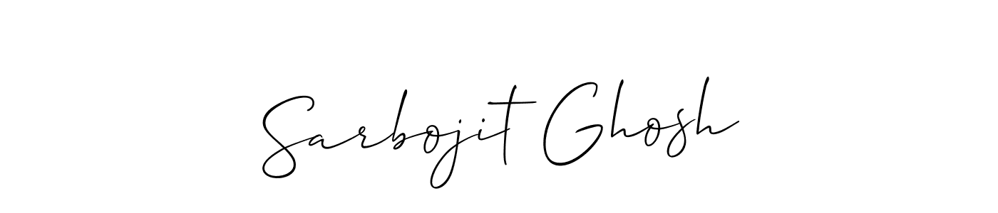 Create a beautiful signature design for name Sarbojit Ghosh. With this signature (Allison_Script) fonts, you can make a handwritten signature for free. Sarbojit Ghosh signature style 2 images and pictures png