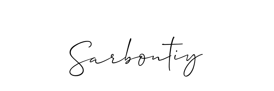 Design your own signature with our free online signature maker. With this signature software, you can create a handwritten (Allison_Script) signature for name Sarbontiy. Sarbontiy signature style 2 images and pictures png