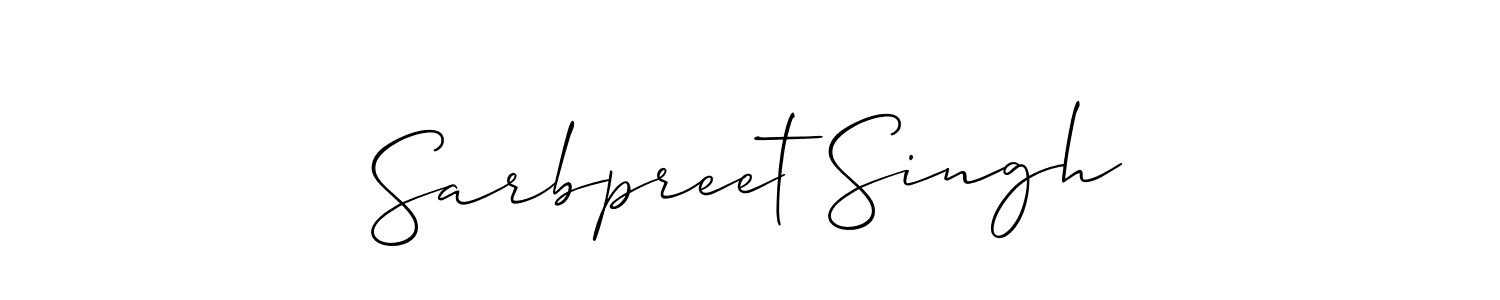 Sarbpreet Singh stylish signature style. Best Handwritten Sign (Allison_Script) for my name. Handwritten Signature Collection Ideas for my name Sarbpreet Singh. Sarbpreet Singh signature style 2 images and pictures png
