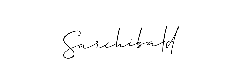 Allison_Script is a professional signature style that is perfect for those who want to add a touch of class to their signature. It is also a great choice for those who want to make their signature more unique. Get Sarchibald name to fancy signature for free. Sarchibald signature style 2 images and pictures png