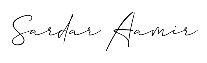 A stylish, flowing autograph style designed for name Sardar Aamir using Allison_Script typography. Perfect for digital creative projects. Sardar Aamir signature style 2 images and pictures png