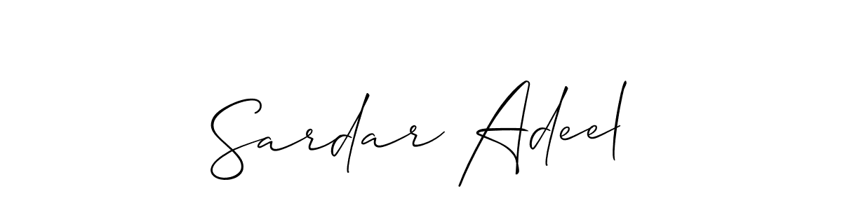 The best way (Allison_Script) to make a short signature is to pick only two or three words in your name. The name Sardar Adeel include a total of six letters. For converting this name. Sardar Adeel signature style 2 images and pictures png