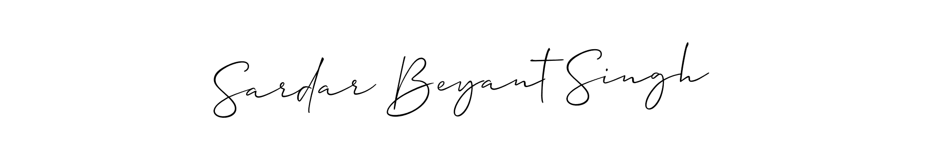 Design your own signature with our free online signature maker. With this signature software, you can create a handwritten (Allison_Script) signature for name Sardar Beyant Singh. Sardar Beyant Singh signature style 2 images and pictures png