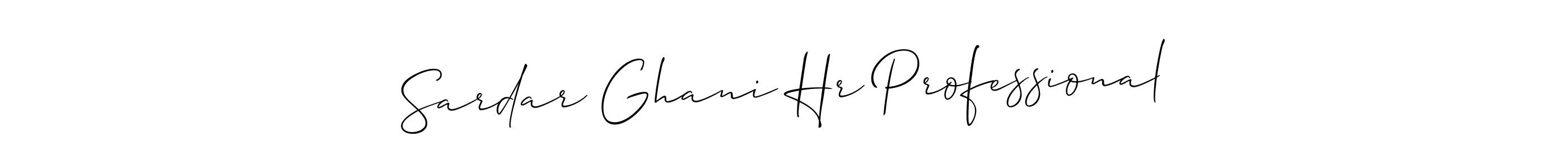 How to make Sardar Ghani Hr Professional name signature. Use Allison_Script style for creating short signs online. This is the latest handwritten sign. Sardar Ghani Hr Professional signature style 2 images and pictures png