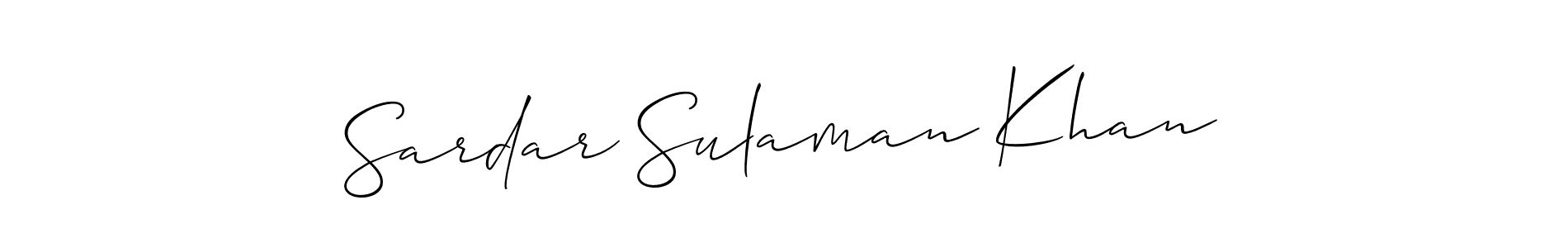 Also we have Sardar Sulaman Khan name is the best signature style. Create professional handwritten signature collection using Allison_Script autograph style. Sardar Sulaman Khan signature style 2 images and pictures png