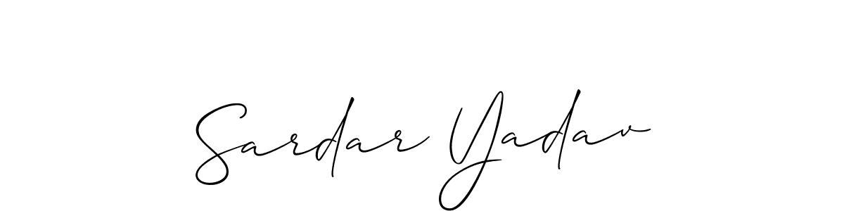 Design your own signature with our free online signature maker. With this signature software, you can create a handwritten (Allison_Script) signature for name Sardar Yadav. Sardar Yadav signature style 2 images and pictures png