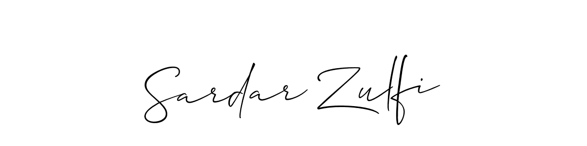 How to make Sardar Zulfi name signature. Use Allison_Script style for creating short signs online. This is the latest handwritten sign. Sardar Zulfi signature style 2 images and pictures png