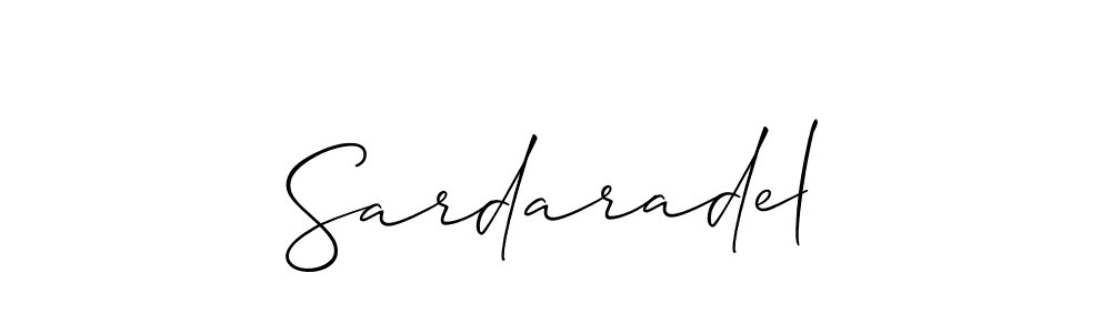 You should practise on your own different ways (Allison_Script) to write your name (Sardaradel) in signature. don't let someone else do it for you. Sardaradel signature style 2 images and pictures png