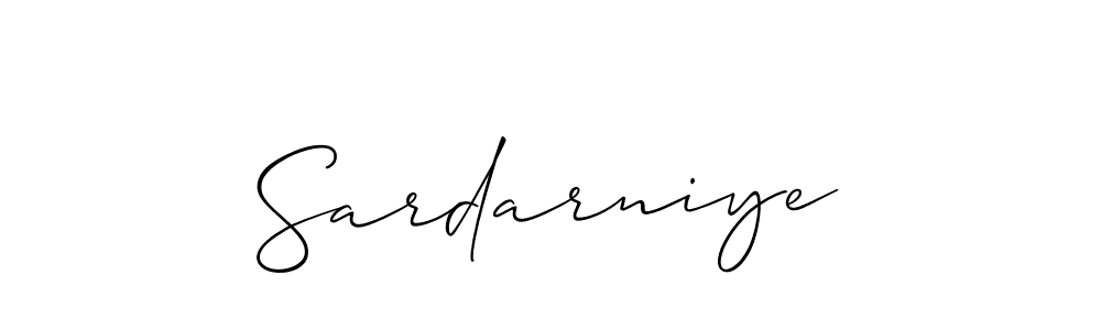 How to make Sardarniye signature? Allison_Script is a professional autograph style. Create handwritten signature for Sardarniye name. Sardarniye signature style 2 images and pictures png