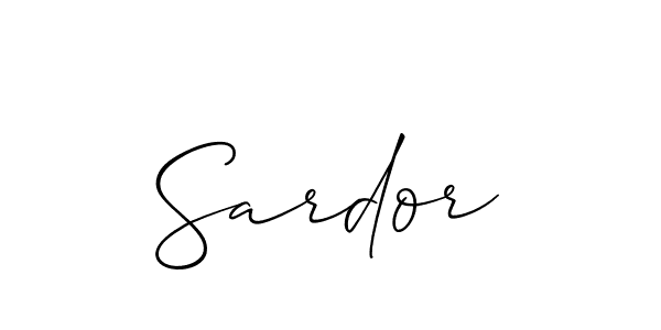 The best way (Allison_Script) to make a short signature is to pick only two or three words in your name. The name Sardor include a total of six letters. For converting this name. Sardor signature style 2 images and pictures png
