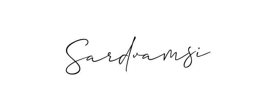 Also You can easily find your signature by using the search form. We will create Sardvamsi name handwritten signature images for you free of cost using Allison_Script sign style. Sardvamsi signature style 2 images and pictures png