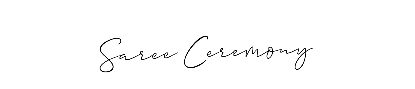 Check out images of Autograph of Saree Ceremony name. Actor Saree Ceremony Signature Style. Allison_Script is a professional sign style online. Saree Ceremony signature style 2 images and pictures png