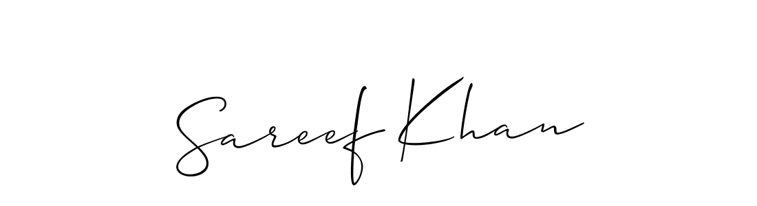 Make a short Sareef Khan signature style. Manage your documents anywhere anytime using Allison_Script. Create and add eSignatures, submit forms, share and send files easily. Sareef Khan signature style 2 images and pictures png